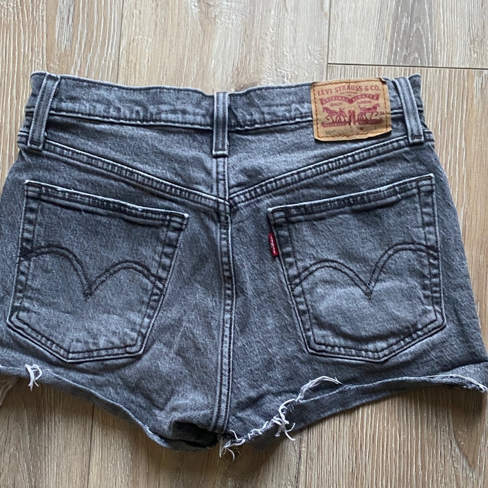 Levi's Women's Dark Gray Jean Shorts